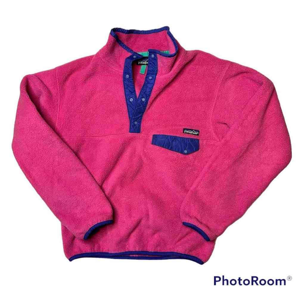 Patagonia synchilla pink womans fleece sweater size small